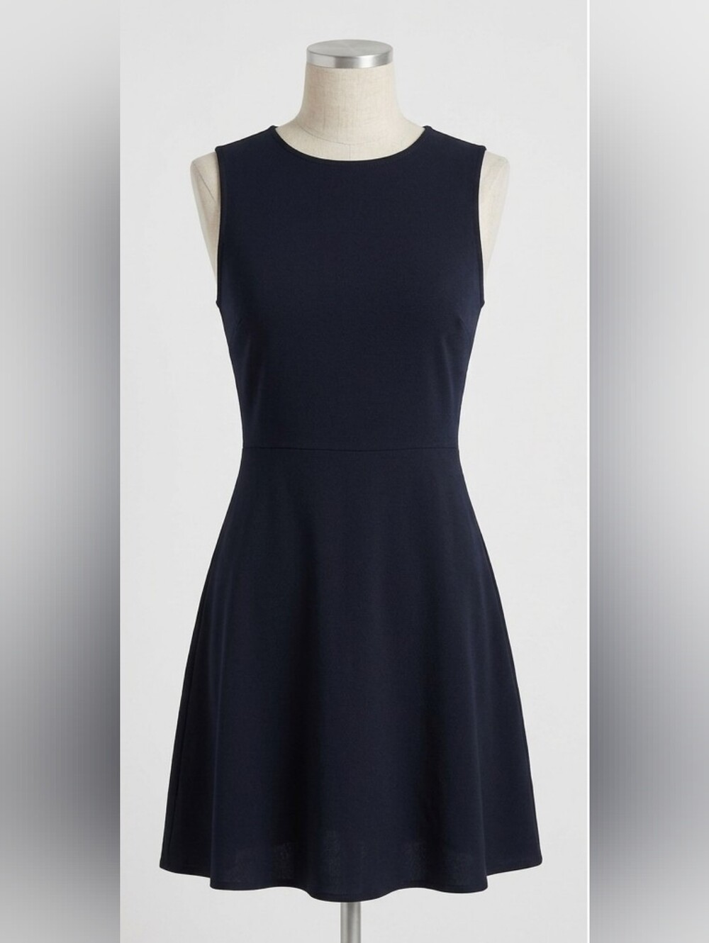A-line Navy dress with back cutout